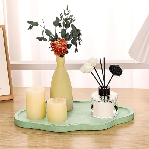 Small Decorative Tray Wood Decorative Serving Tray for Candles Perfume, Cloud Wooden Jewelry Tray Trinket Dish, Wooden Trays for Coffee Table Home Decor - Image 4