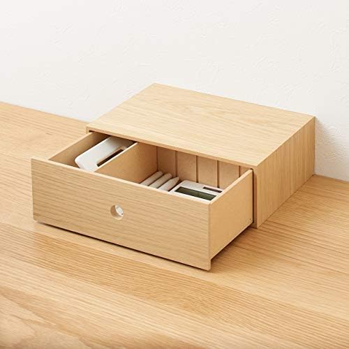 MUJI 82603316 Wooden Accessory Storage, 1 Tier, Approx. Width 9.9 x Depth 6.7 x Height 3.3 inches (25.2 x 17 x 8.4 cm) - Image 2