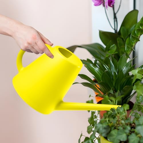 ZXJ Grip Plant Watering Cans for Indoor and Outdoor Home Garden Plants - with Long Spout - Yellow- 1/2 Gallon - Image 6