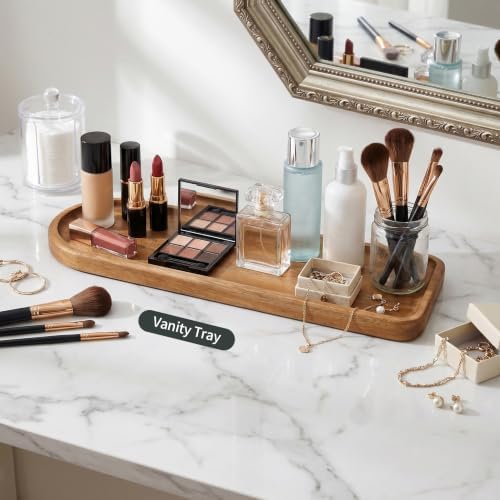 Small Wood Tray– Acacia Serving Platter Vanity Tray Mini Wooden Tray Decor - Image 6