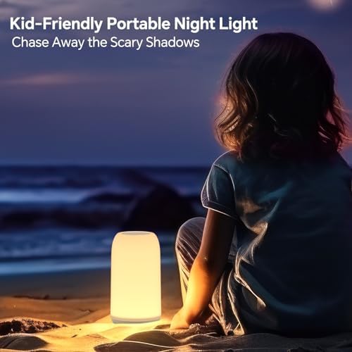 ROOTRO Cordless Table Lamps Rechargeable, Touch Lamp for Bedroom [Sleek Design & RGB Mode] 4-Level Brightness Small Bedside Lamp, LED Lamp Multi-Color Smart Nightstand Light for Living Room Home Gifts - Image 3