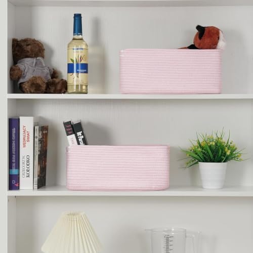 3 Pack Storage Baskets for Organizing, 13.7×9.5×6.3", Mixed Pink - Image 6