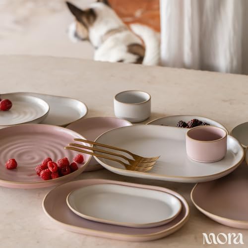 Mora Ceramic Decorative Tray - 9.4in Dish for Jewelry, Perfume, Makeup, Accessories, Candle, in the Bathroom Vanity, Bedside, or Kitchen Counter. Cute Organizers - Cloud - Image 5