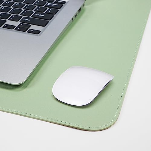 AFIING Cork Desk Mat 35.4" x 17", Dual-Sided Natural Cork & PU Leather Desk Pad, Non-Slip Waterproof Large Mouse Pad for Office, Home & Gaming (Light Green) - Image 5