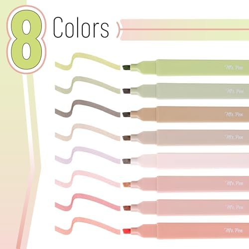 Mr. Pen- Aesthetic Highlighters No Bleed, 8 Pack, Boho Colors, Chisel Tip | Cute Highlighters Assorted Colors for Journaling, Highlighting, Underlining, Fast Dry, Back to School Supplies - Image 2