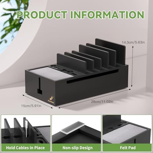 Pezin & Hulin Multi Charger Station Organizer - Black Bamboo - Image 2