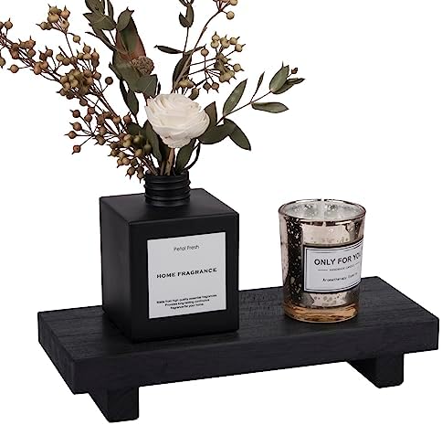 Wood Bathroom Tray Farmhouse Decor Kitchen Soap Holder, 8.7" x 3.6" Black - Image 5