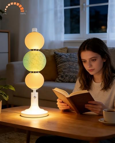 Lightdot Globe Table Lamp for Bedroom, Mid Century Modern Desk Lamp by LightdotLighting
