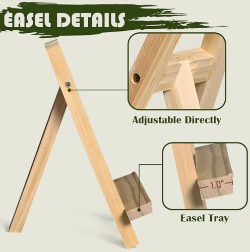 3 Pack Table Easel for Painting, Small Easel with 10 Papers - Image 3
