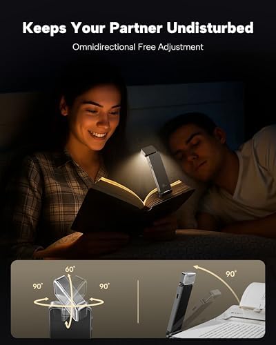 86lux Book Light, Rechargeable Clip-On LED Reading Light for Bed - Image 4