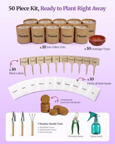 10-Herb Indoor Garden Kit, Complete Kitchen Herb Starter Set - Image 4