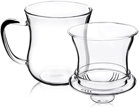 CNGLASS Glass Tea Cup with Removable Infuser and Lid,10oz Thickened Glass Infuser Mug,Borosilicate Glass Mug for Loose Leaf Tea,Teabags - Image 7