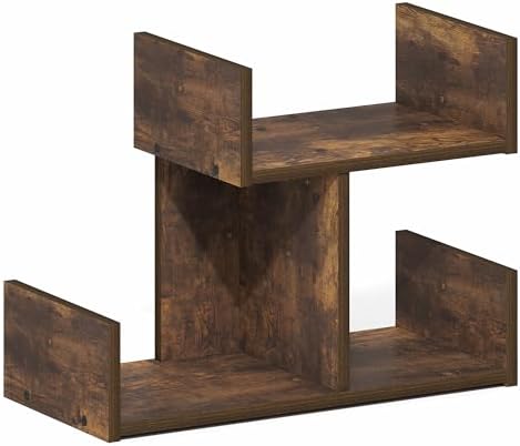 Furinno HERMITE Desk Organizers and Accessories, 2-Tier U-Shape Office Organization Shelf, Desk Top Book Shelf, for Writing Supplies, Desktop, Amber Pine - Image 5