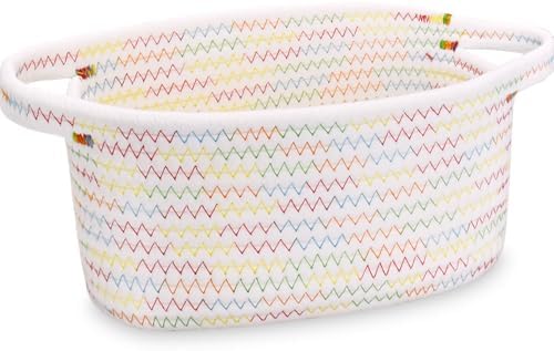 ABenkle Small Storage Basket - Mini Cotton Rope Woven Shelf Basket, Cute Tiny Boho Decorative Toy Storage Bin Gift by ABenkle