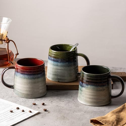 15.5oz Large Heavyweight Ceramic Mug, Reactive (Green-Black) - Image 3