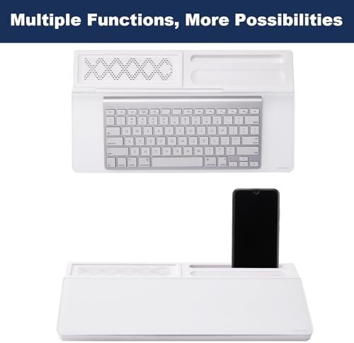 Small Glass Desktop Whiteboard Dry-Erase-Board - Computer Keyboard Stand White Board Surface Pad with Aromatherapy, Desk Organizers with Accessories for Office, Home, School Supplies - Image 5