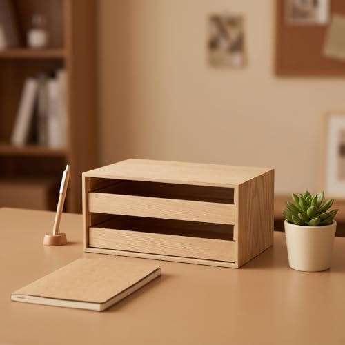 predolo Compact Wood Desktop Organizer - Image 2