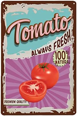 Vintage Tomato Tin Sign - Fruit Metal sign - Retro Decorative Sign Wall Decor Home Decor by TREEPERI