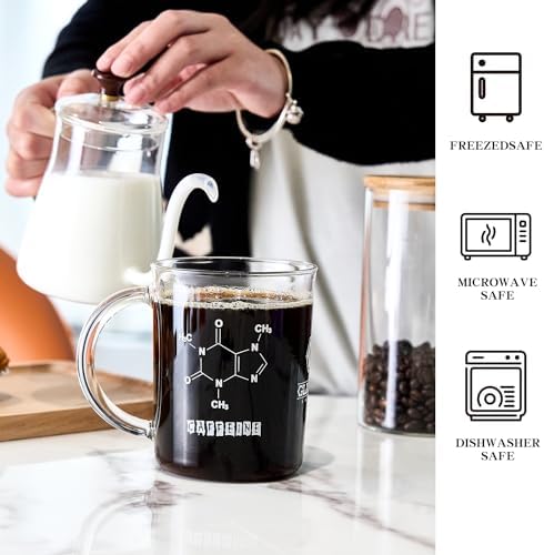 GLASKEY Caffeine Beaker Mug,16 oz Anti-Dripping Borosilicate Caffeine Mug,Cool Coffee Mugs with Handle,Chemistry Mug,Novelty Chemistry Science Teacher Gifts for Women Men - Image 5