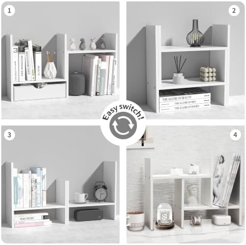MASAKA B&W Adjustable Stackable Office Supplies Desk Organizer - Image 4