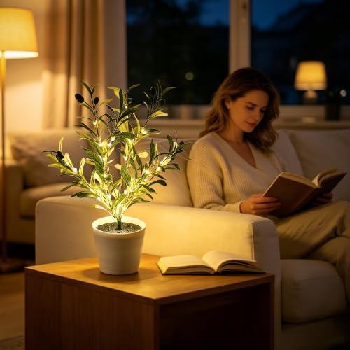Palm Tree Lamp Gifts for Women Faux Palm Tree Decor for Bedroom Coffee Shop - Image 2