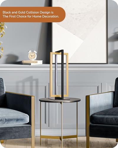 EDISHINE LED Table Lamp Set of 2, Modern Dimmable Nightstand Lamps, Gold - Image 3