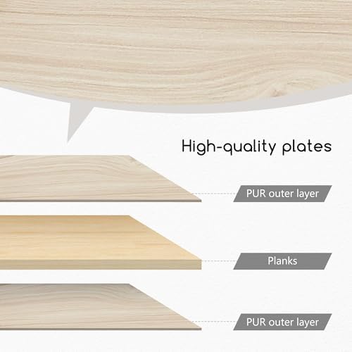 Jerry & Maggie Desktop Organizer Office Storage Rack Adjustable Wood Display Shelf Free Style Double H, Multi-Functional Mini Bookshelf for Desk Natural Stand (White Wood Tone) - Image 4