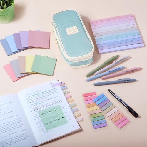 49Pcs Book Annotation Kit Aesthetic School Supplies with Pencil Case - Image 6