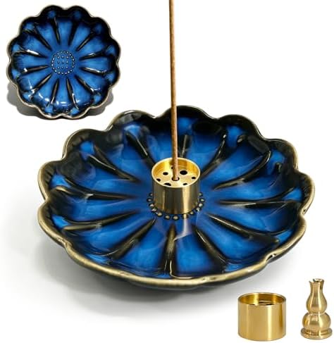 Incense Holder for Sticks, Ceramic Tray with 2 Holes – Handmade Burner by Unknown