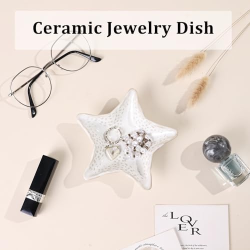 Jewelry Dish Decorative Ring Tray, Ceramic Small Cute Trinket Tray 4.92" - Image 2