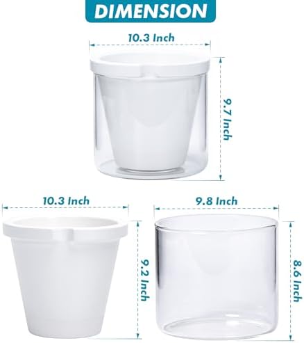D'vine Dev Self-Watering White Terracotta Planter Pot, 10 in, 37-X-D-2 - Image 3