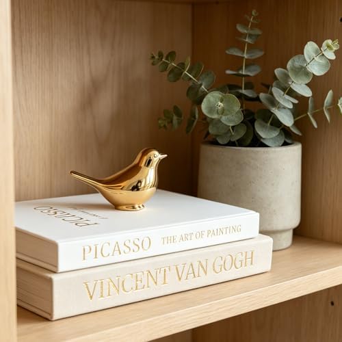Small Faux Books（9.8' X 7'）- Set of 2 Linen Decorative Books for Coffee Table, Bookshelf or Mantle Decor - Hidden Storage Box for Remote, Photo & Tickets - Elegant Neutral Design Fits Any Home Decor - Image 3