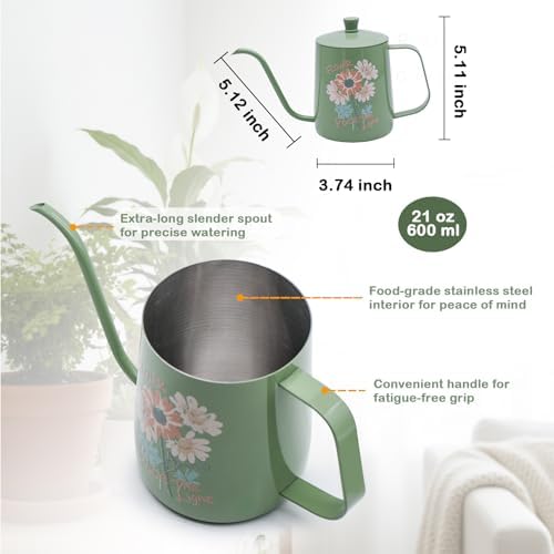 OFFIDIX Watering Can for Indoor Plants, Green Water Can Spray Bottle 2 Pack - Image 2