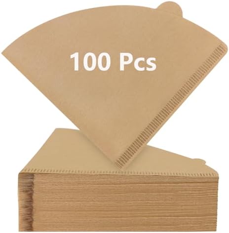 Clinuse 100Pcs Cone Coffee Filters #2, Unbleached Size 02 Coffee Filter by Clinuse