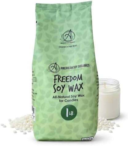 American Soy Organics Freedom Soy Wax Beads, All-Natural Candle Wax, 1 lb by AmericanSoyOrganics
