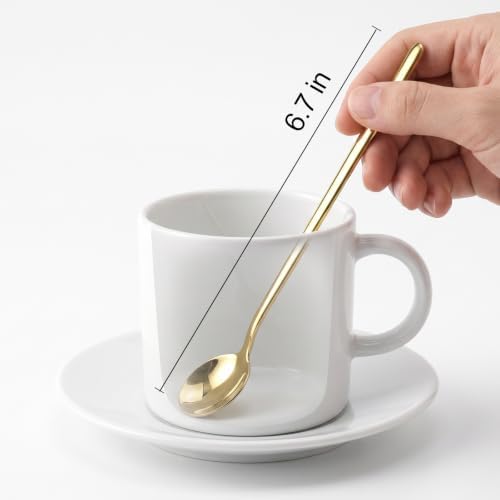 4-Pack Gold Coffee Spoons, 6.7’’ Long Handle Teaspoons - Image 2