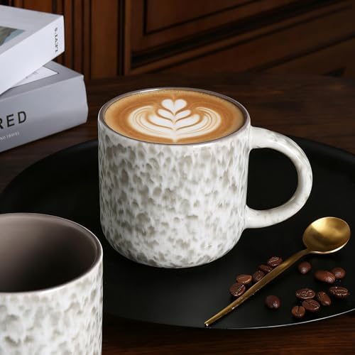 MONITO 12OZ Coffee Mugs Set of 4, Modern Ceramic Coffee Mug Set with Handle - Image 5