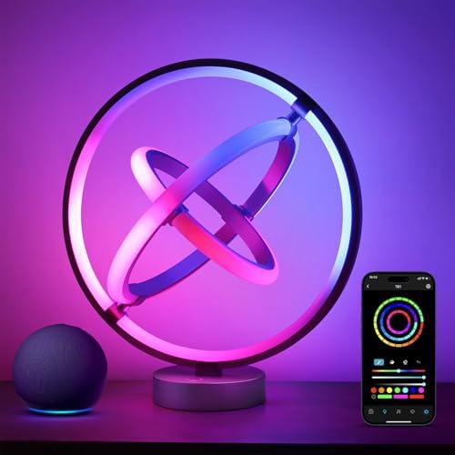 Lepro TB1 AI Smart Table Lamp, RGB+IC Addressable Color Changing Desk Lamp by Lepro