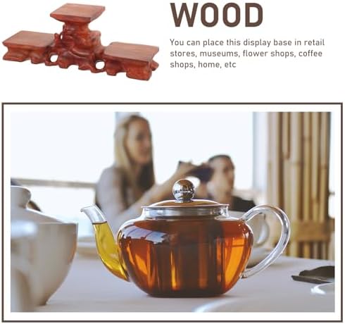 Rosewood Display Stand Base for Vase Statue Tea Set - Image 3