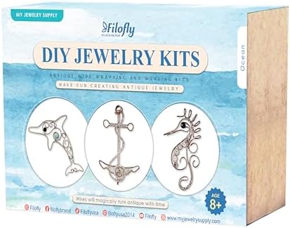 Filofly DIY Jewelry Making Kit 004, Ocean, Wire Wrapping & Weaving Kits by FILOFLY