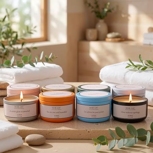 Mar Lau Soy Candle Making Kit for Adults – Complete DIY Candle Making Kit with 5 Fragrance Oils, Wax Melting Pot, Metal Tins, Beginner Candle Supplies - Image 5