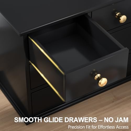 Oak Desk Organizer with Drawers, Durable Wooden Desktop Storage Box - Image 6
