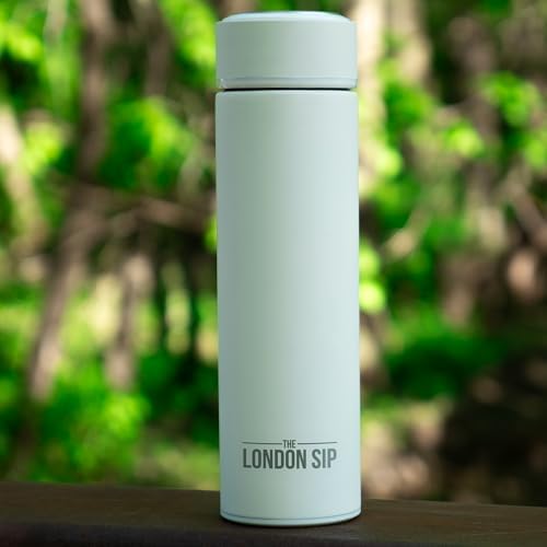 The London Sip 16.9 oz Multi-Purpose Tea Infuser Mug – Fruit Infuser Water Bottle for Hot and Cold – Double Wall Stainless Steel Insulated, Pearl White - Image 3