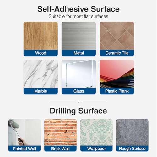 Paper Towel Holder Under Cabinet, Self-Adhesive or Drilling, Gold - Image 6