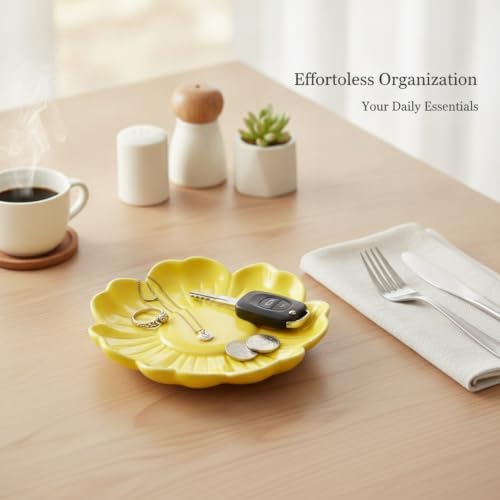 Plum Blossom Shaped Ceramic Bowl, 5.2 Inch Square - Image 3