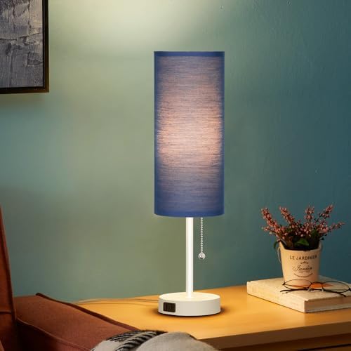 Dott Arts 18" Table Lamp for Bedroom, 3-Color Bedside Lamps with Pull Chain - Image 5