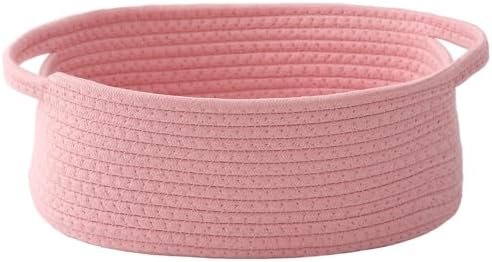 JMvicyroam Small Woven Basket, Empty Gift Basket, Pink/1 Pack by JMvicyroam