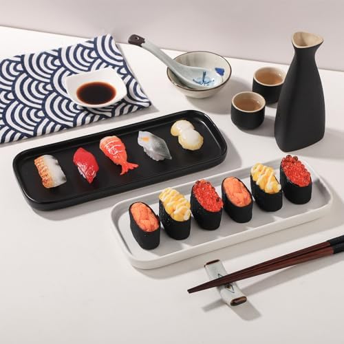 VanEnjoy Ceramic Tray for Kitchen Counter, White Vanity Tray for Bathroom Counter, Long Narrow Tray for Soap Bottles - Image 6