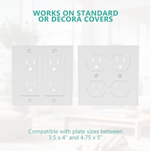 WALI Double Outlet Shelf Wall Holder – Bathroom Shelf Duplex for Electric Toothbrush, HomePod Mini, Echo Dot & Phone Charging – White-2 Packs (DLS002) - Image 5