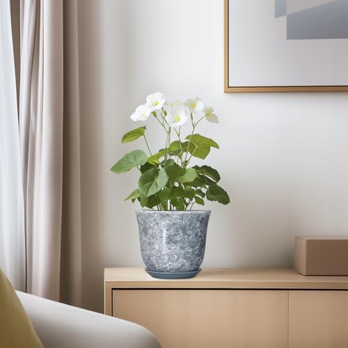 Ceramic Planter, 6 Inch Plant Pot for Indoor Plants, Grey - Image 6